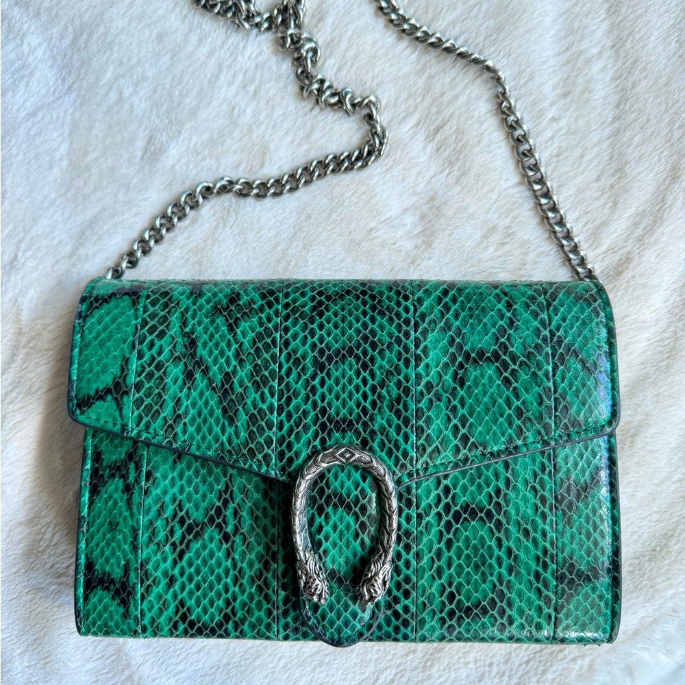 Gucci Dionysus Python 🐍 Emerald Chain Wallet